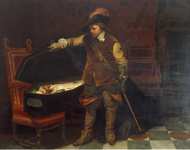 Delaroche Hippolyte Paul Cromwell before the Coffin of Charles I  - Hermitage